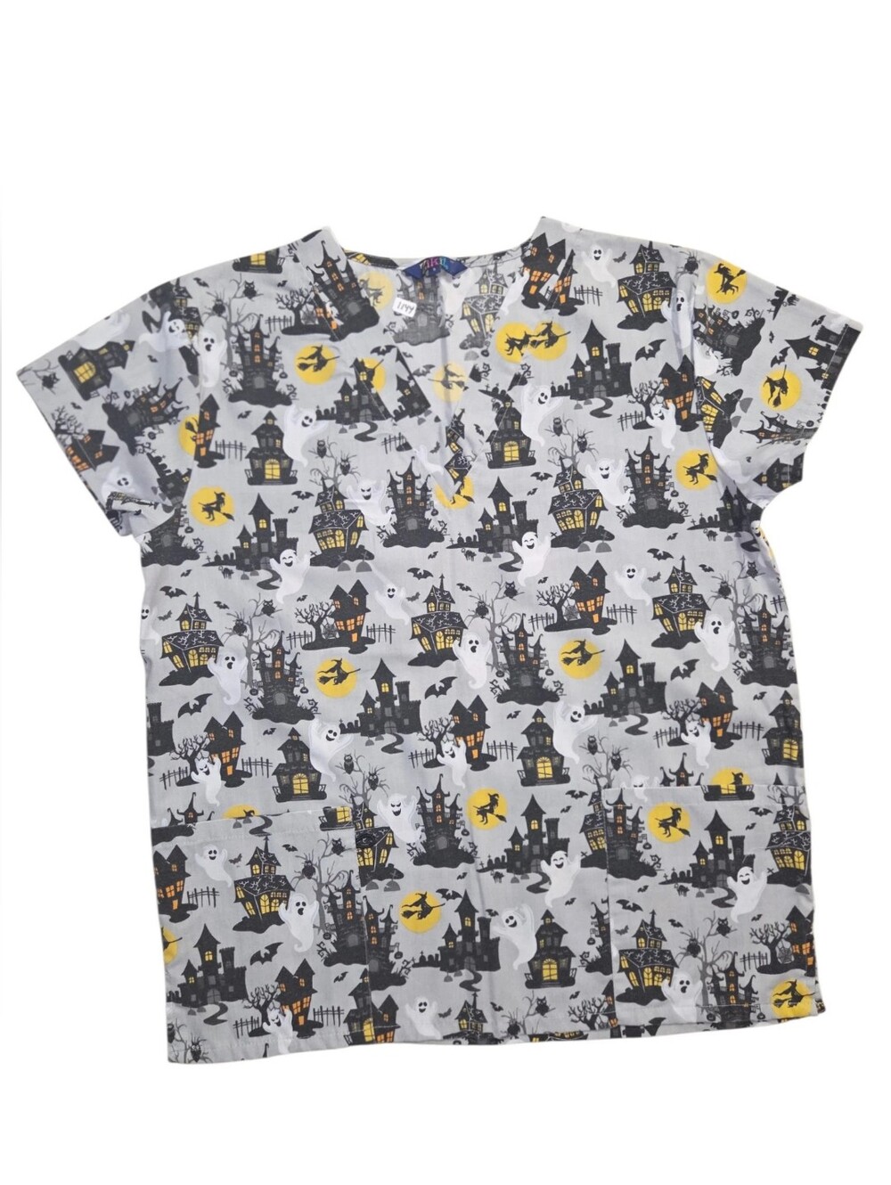 Zikit Halloween Scrub Top